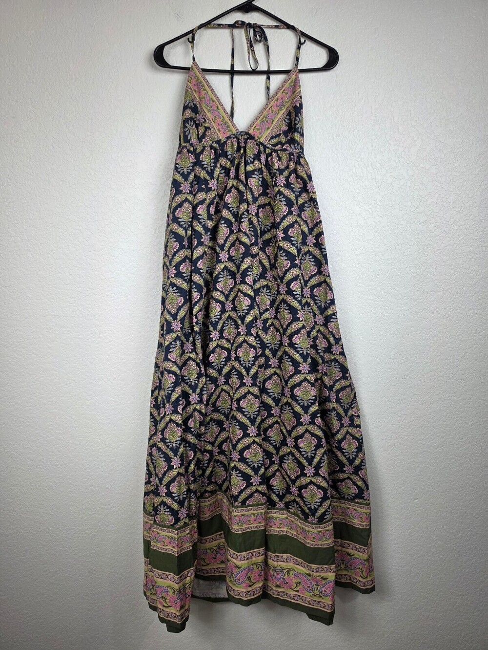 Free People Floral Patterned Cotton Maxi Dress Small